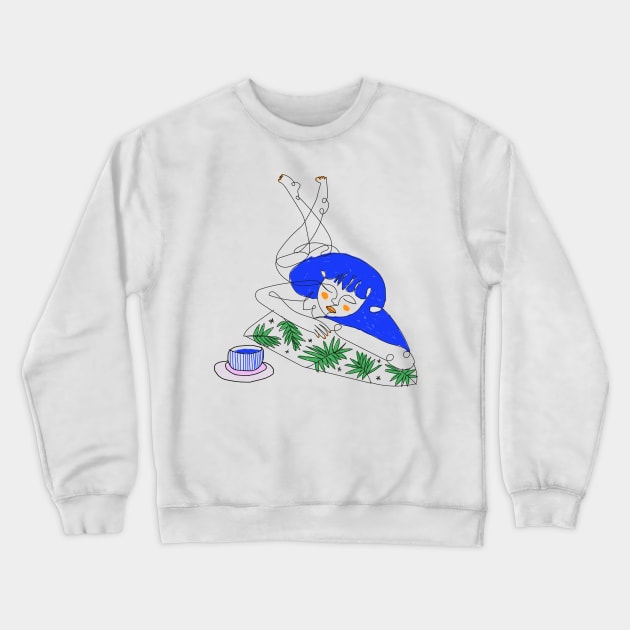 Lazy Sunday Crewneck Sweatshirt by mariacaballer